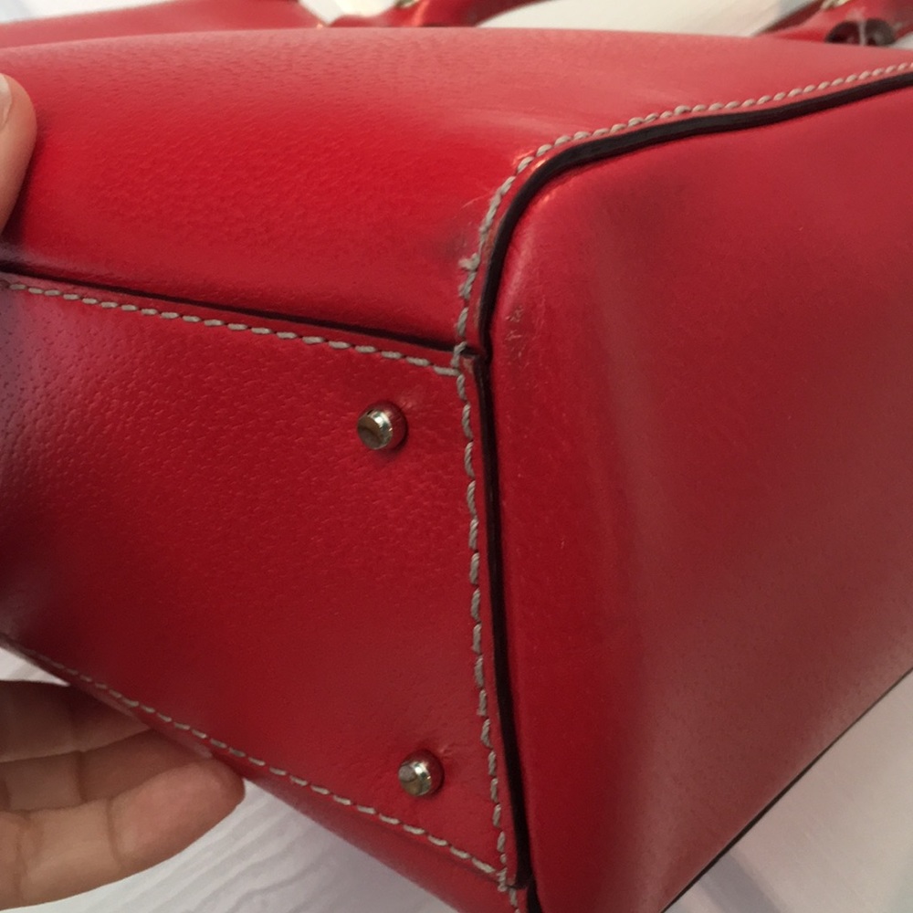 Kate Spade cherry red purse with dust cover - Picture 12 of 15